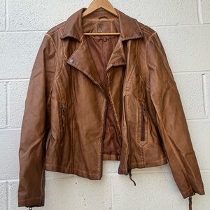 Max Studio Brown Leather Jacket